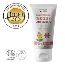 Wooden Spoon Bio naptej és testápoló mangóval SPF50 (150 ml)