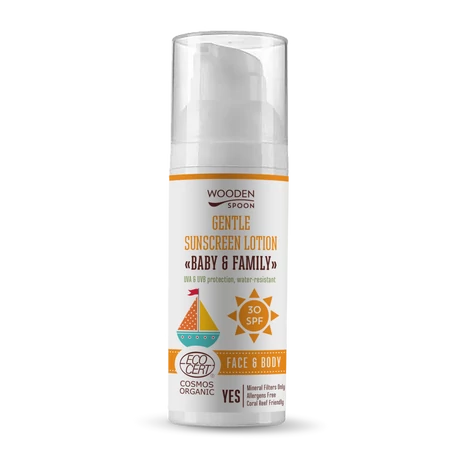 Wooden Spoon Bio naptej és testápoló SPF 30 (50 ml)