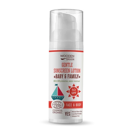 Wooden Spoon Bio naptej és testápoló SPF 50 (50 ml)